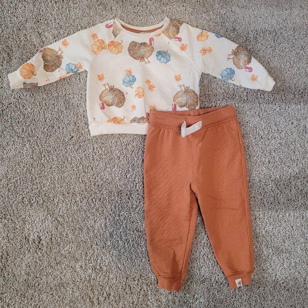 Burt's Bees Baby, 100% Organic Cotton - Thanksgiving Outfit (Size 6-9 Months)
